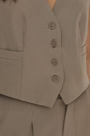 ONLY Brown Tailored Waistcoat - Image 5 of 7