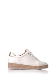 Moda in Pelle Mini Breely Wedges Woven Sole White Trainers - Image 1 of 4