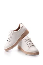 Moda in Pelle Mini Breely Wedges Woven Sole White Trainers - Image 4 of 4