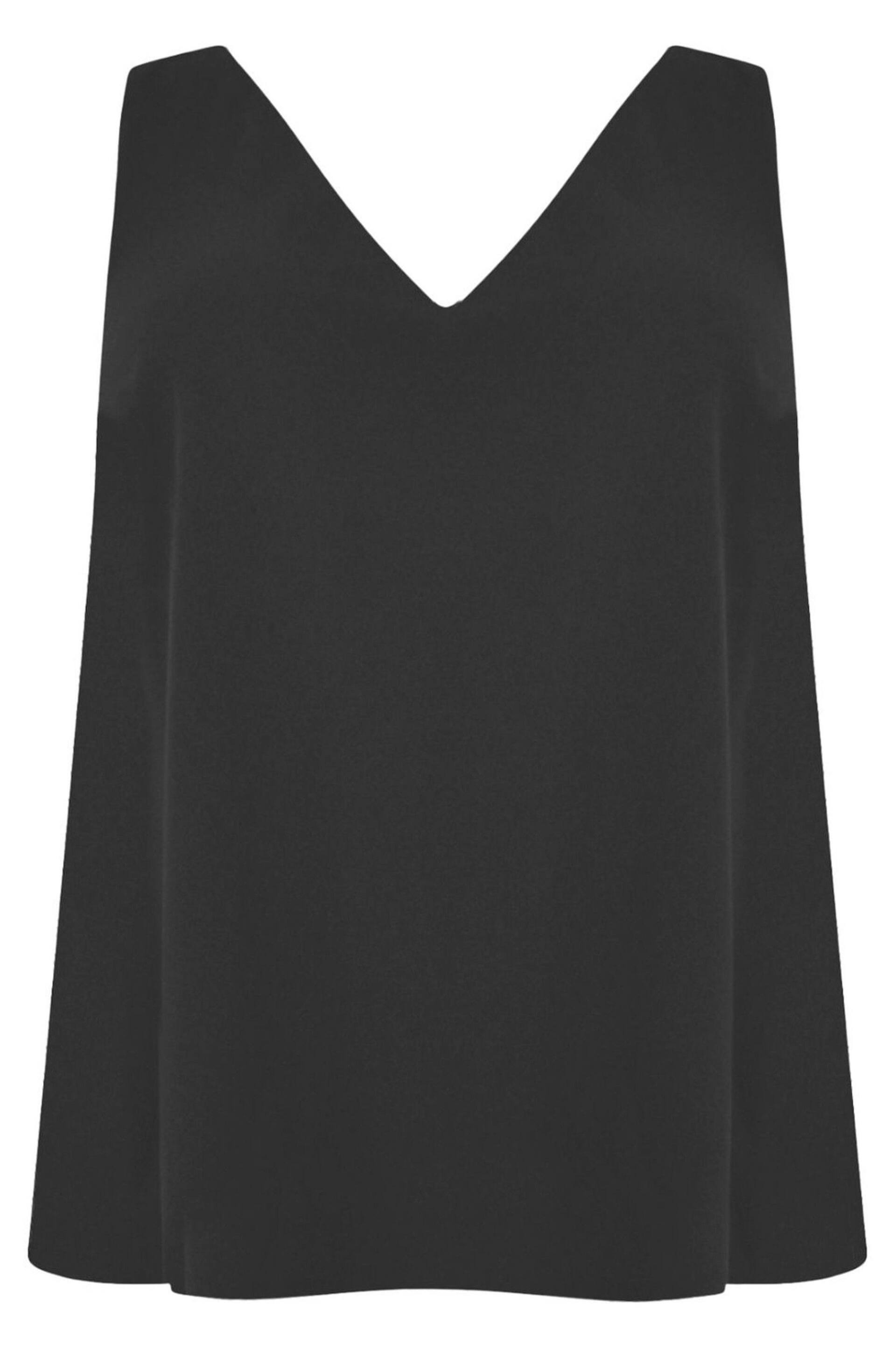 Live Unlimited Curve - Chiffon Layered Swing Vest Black Top - Image 4 of 4