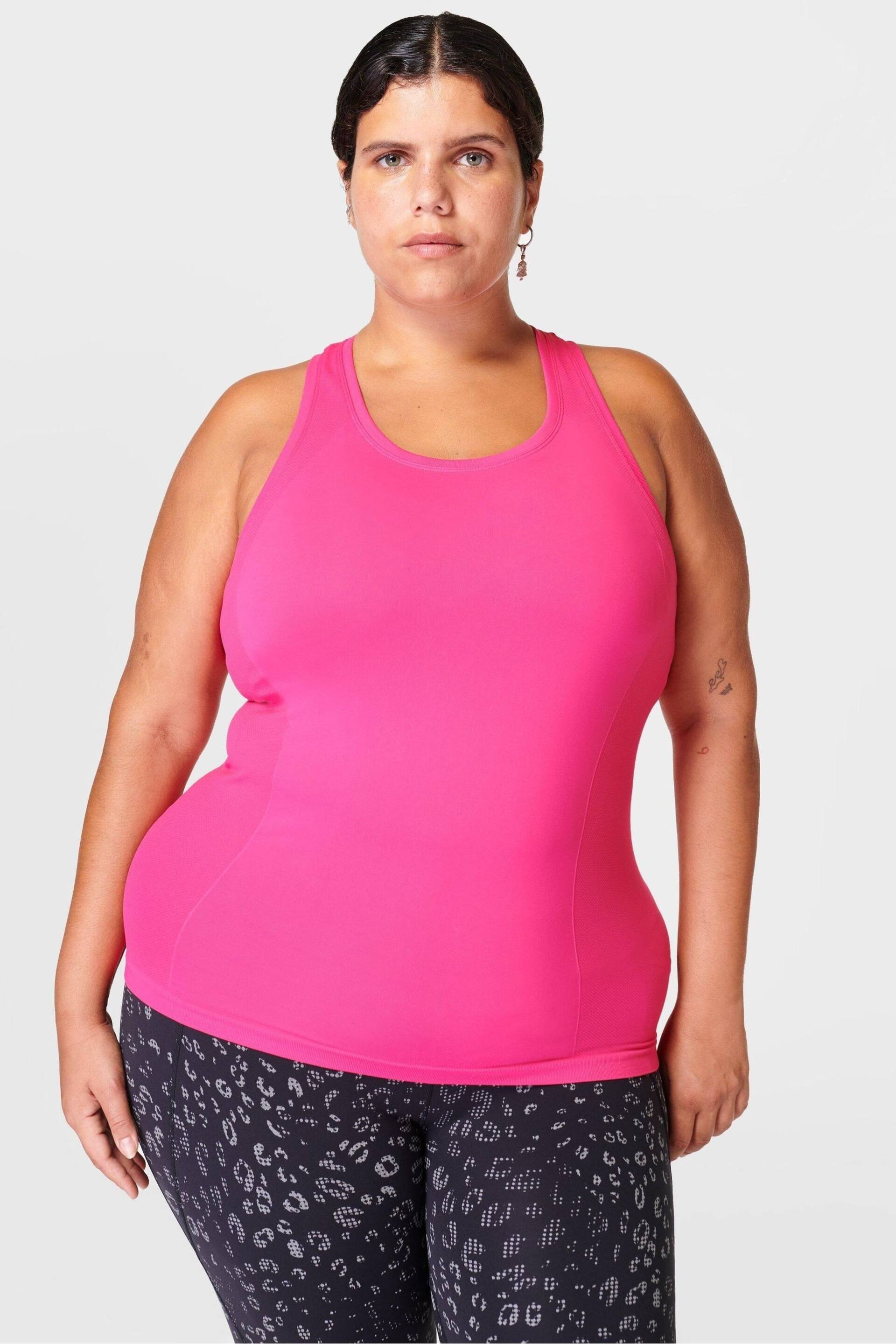 Sweaty Betty Punk Pink Athlete Seamless Workout Tank Top - Image 1 of 5