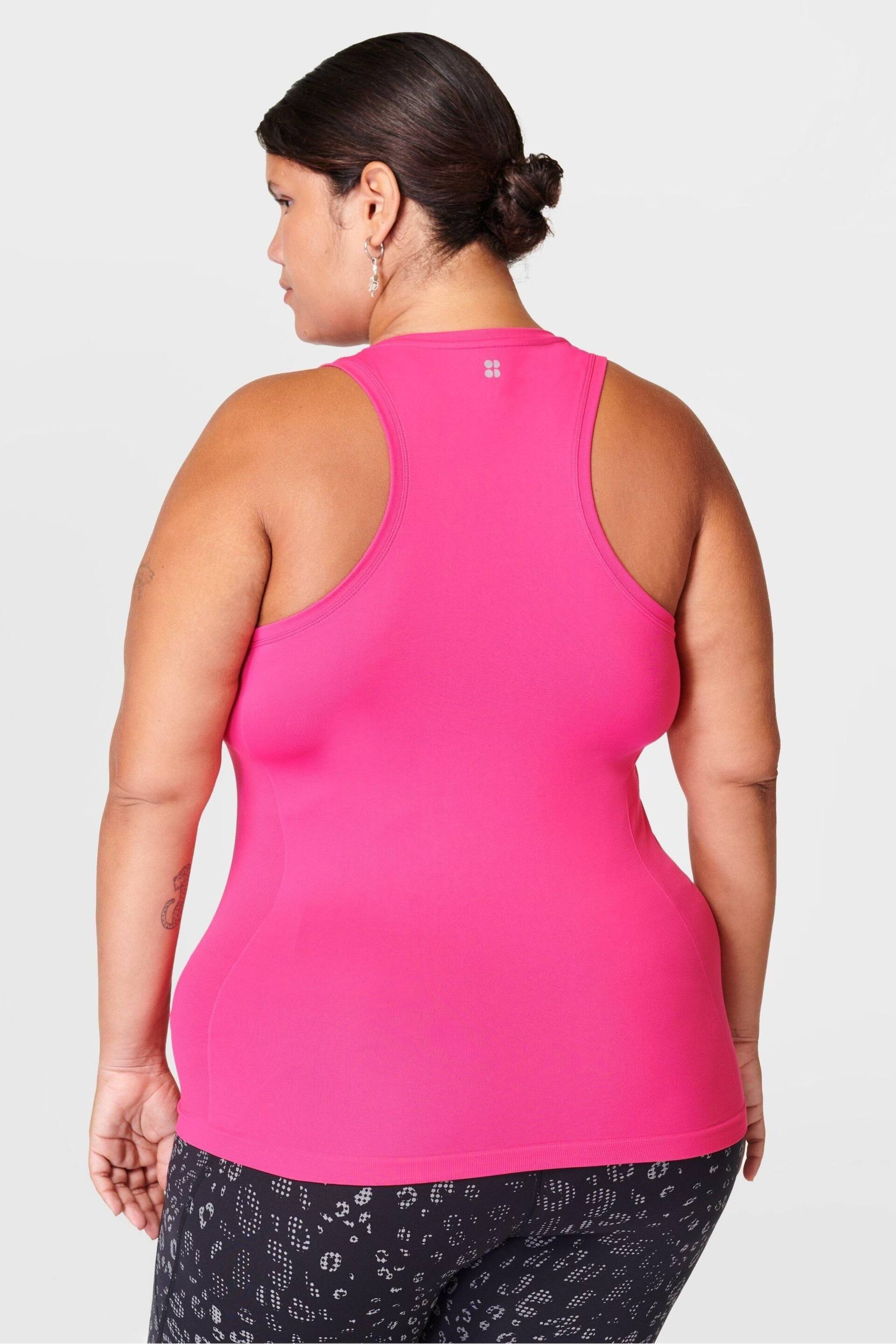 Sweaty Betty Punk Pink Athlete Seamless Workout Tank Top - Image 2 of 5