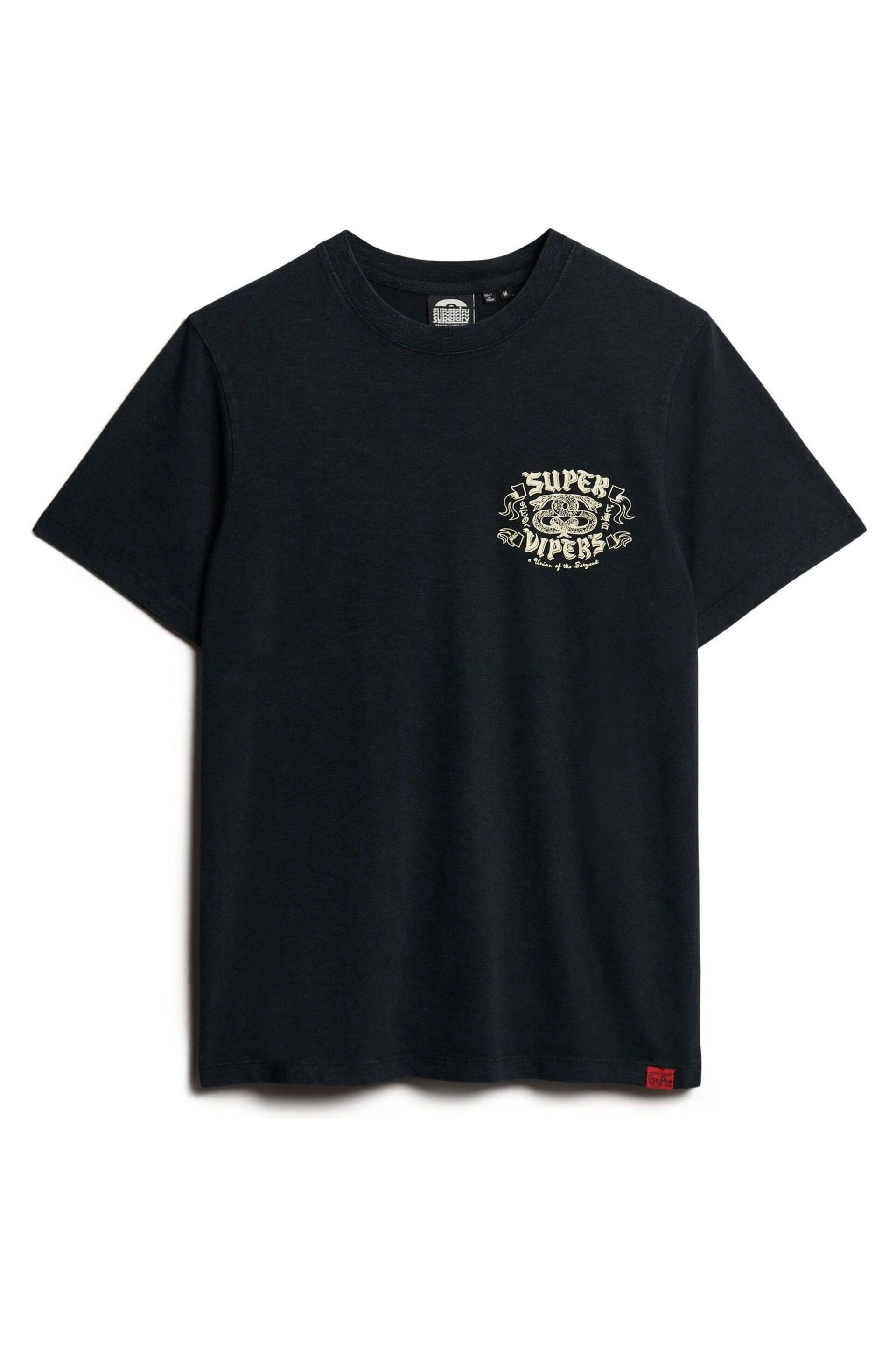 Superdry Black Retro Rocker Graphic T-Shirt - Image 4 of 8