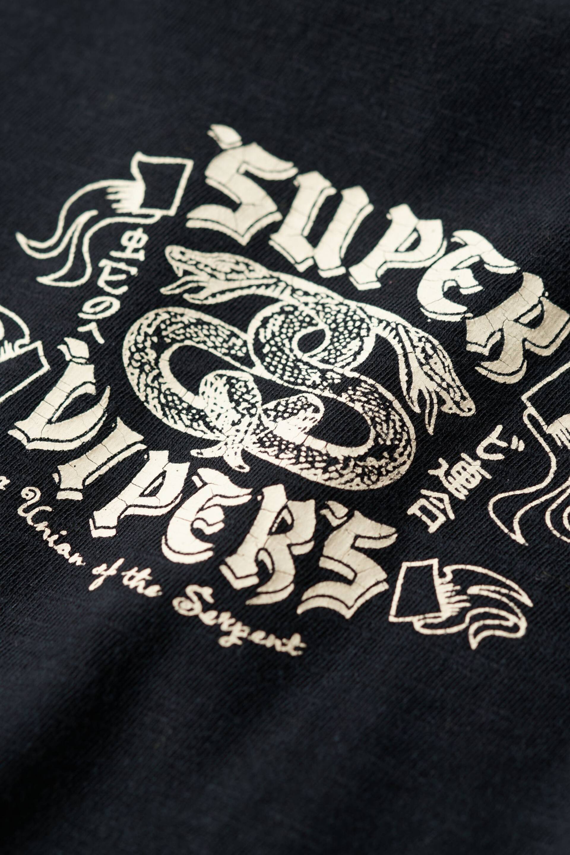 Superdry Black Retro Rocker Graphic T-Shirt - Image 8 of 8