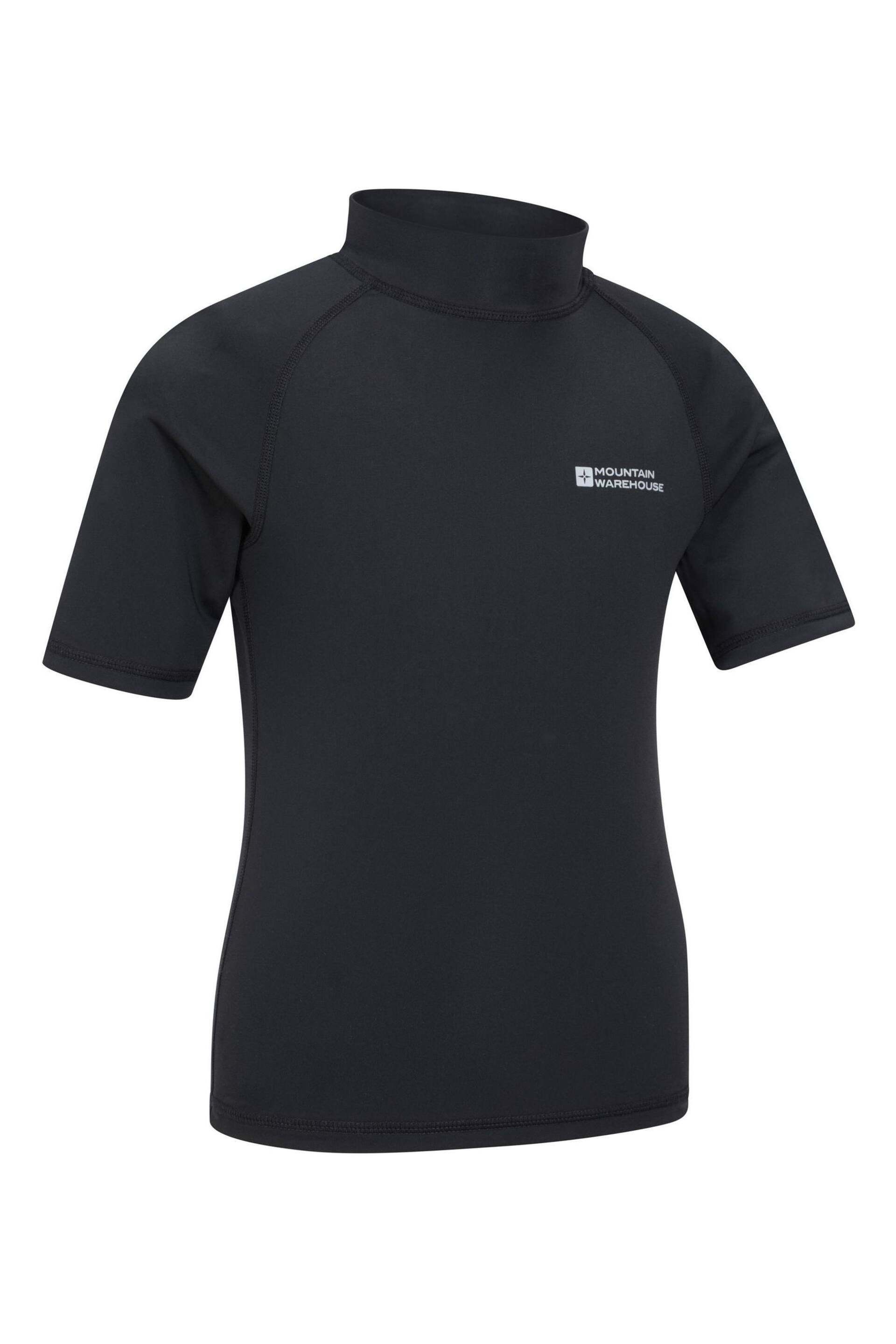 Mountain Warehouse Black Kids Short Sleeved Rash Vest - Image 2 of 5