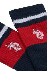 U.S. Polo Assn. Brand Stripe Sports Socks 3 Pack - Image 3 of 3