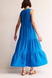 Boden Blue Double Cloth Maxi Tiered Dress - Image 4 of 6