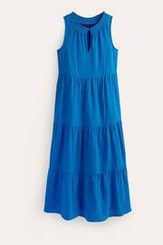 Boden Blue Double Cloth Maxi Tiered Dress - Image 6 of 6
