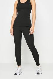 PixieGirl Petite Black Active Ribbed Leggings - Image 2 of 5