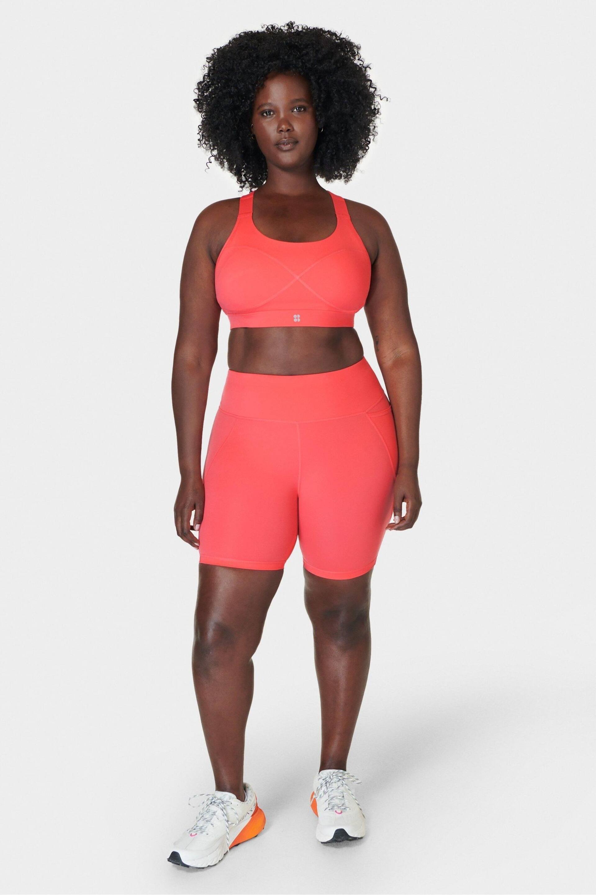 Sweaty Betty Coral Pink Medium Power Support Sports Bra - Image 4 of 6
