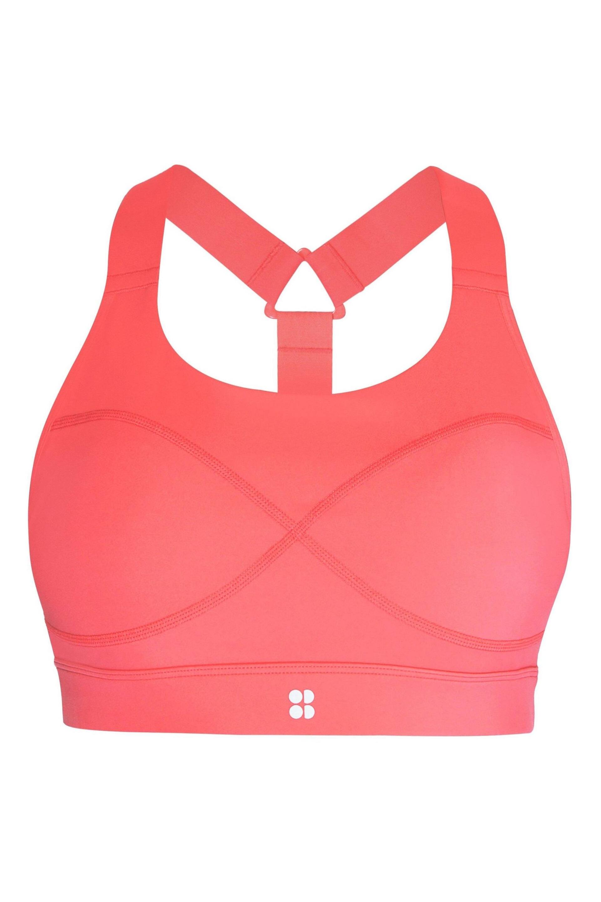 Sweaty Betty Coral Pink Medium Power Support Sports Bra - Image 6 of 6
