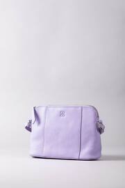 Lakeland Leather Purple Alston Curved Leather Cross-Body Bag - Image 1 of 6