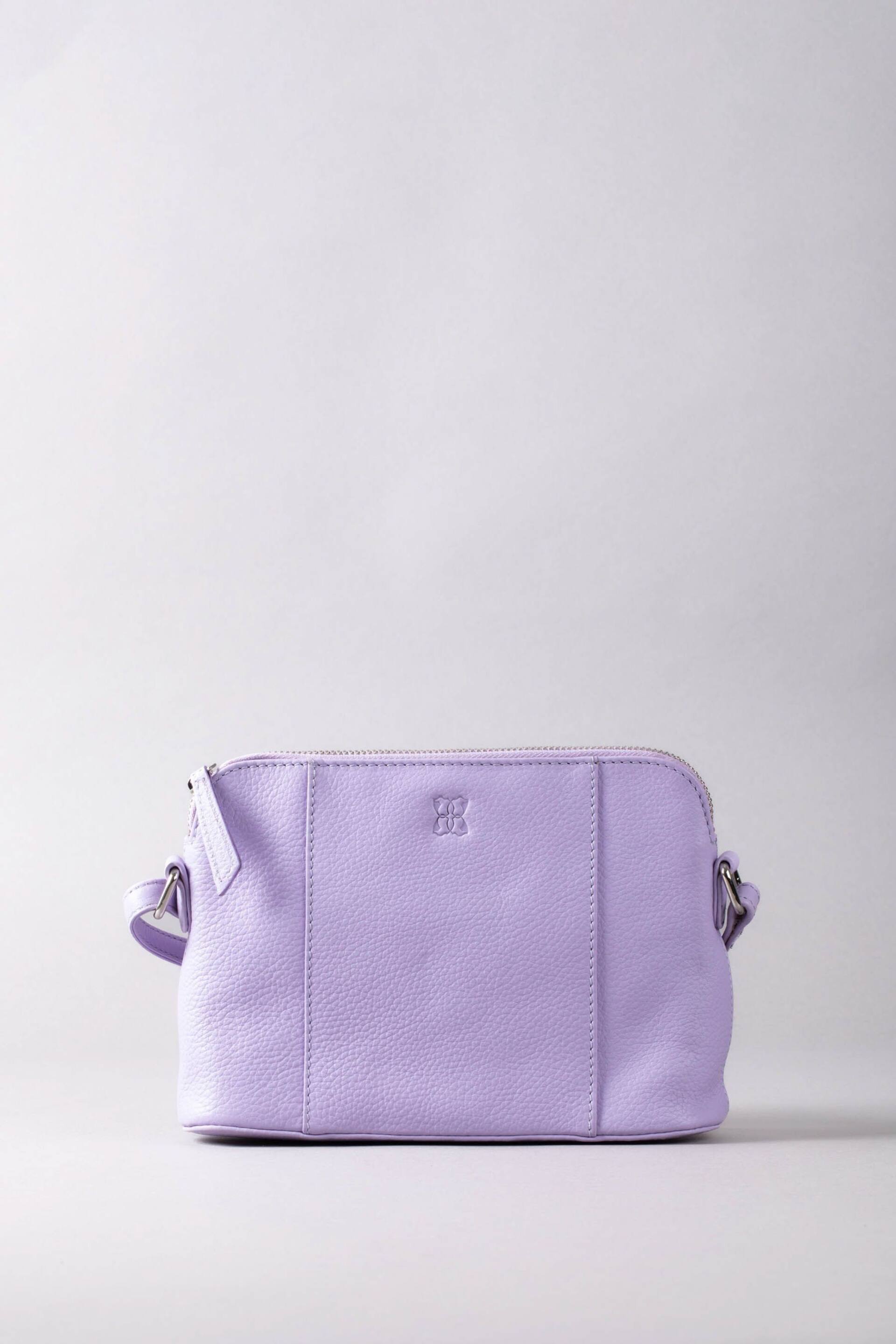 Lakeland Leather Purple Alston Curved Leather Cross-Body Bag - Image 2 of 6