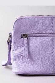 Lakeland Leather Purple Alston Curved Leather Cross-Body Bag - Image 5 of 6