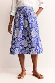 Boden Blue Petite Hattie Poplin Midi Skirt - Image 4 of 5