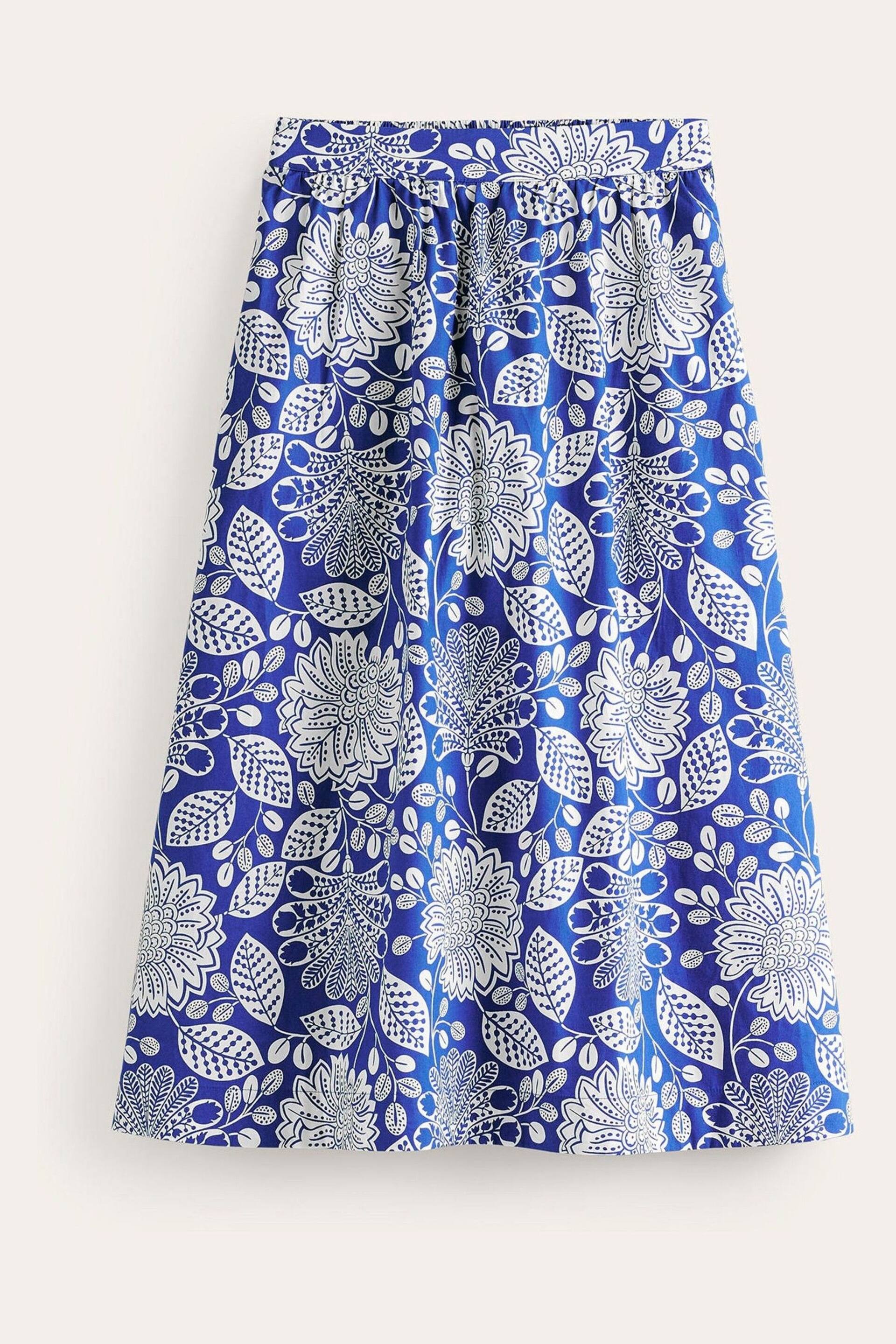 Boden Blue Petite Hattie Poplin Midi Skirt - Image 5 of 5