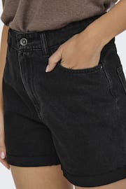 ONLY Black High Waisted Denim Mom Shorts - Image 1 of 1