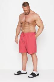 BadRhino Big & Tall Pink Plain Swim Shorts - Image 2 of 2