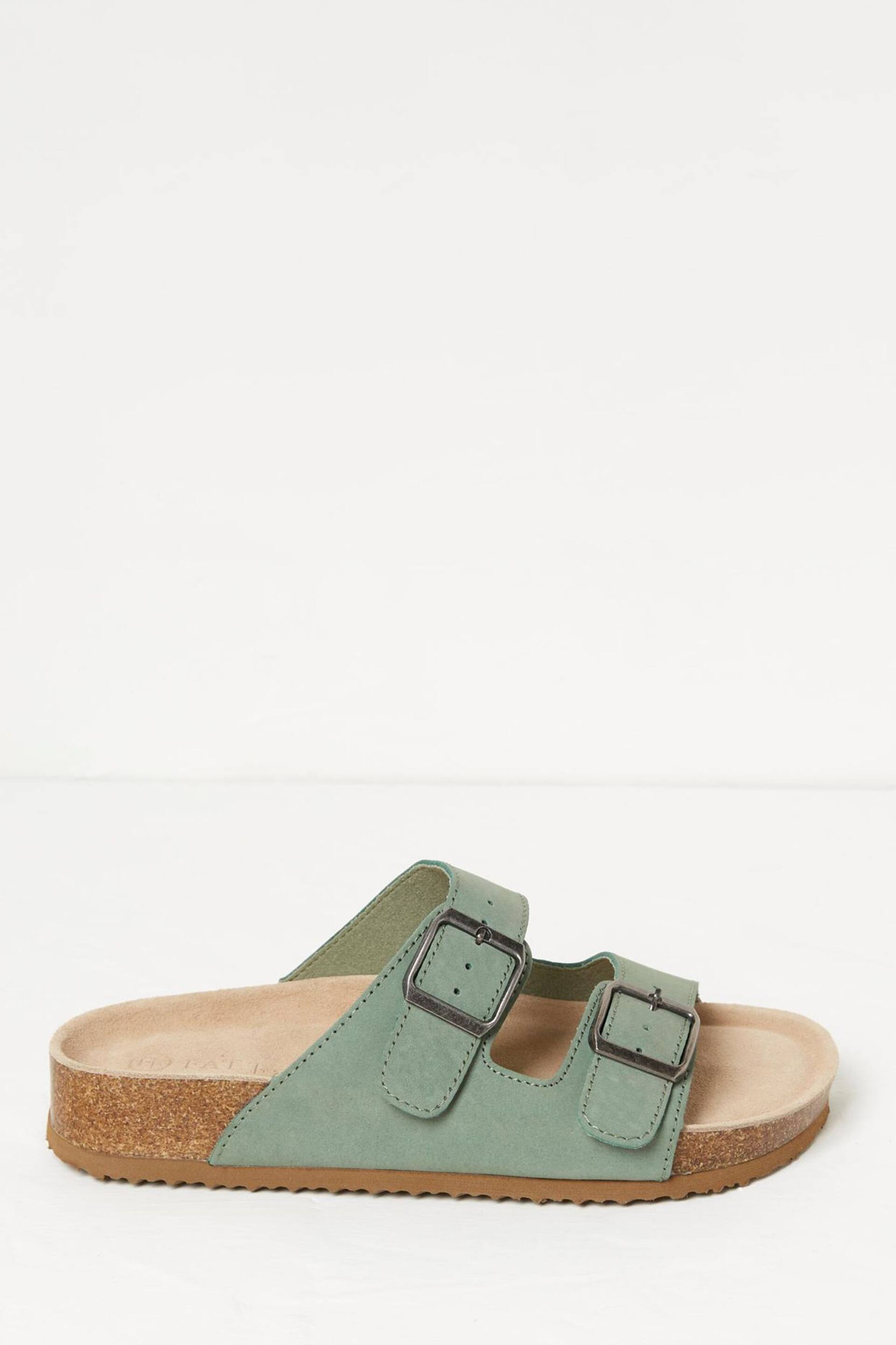 FatFace Green Meldon Footbed Sandals - Image 1 of 3