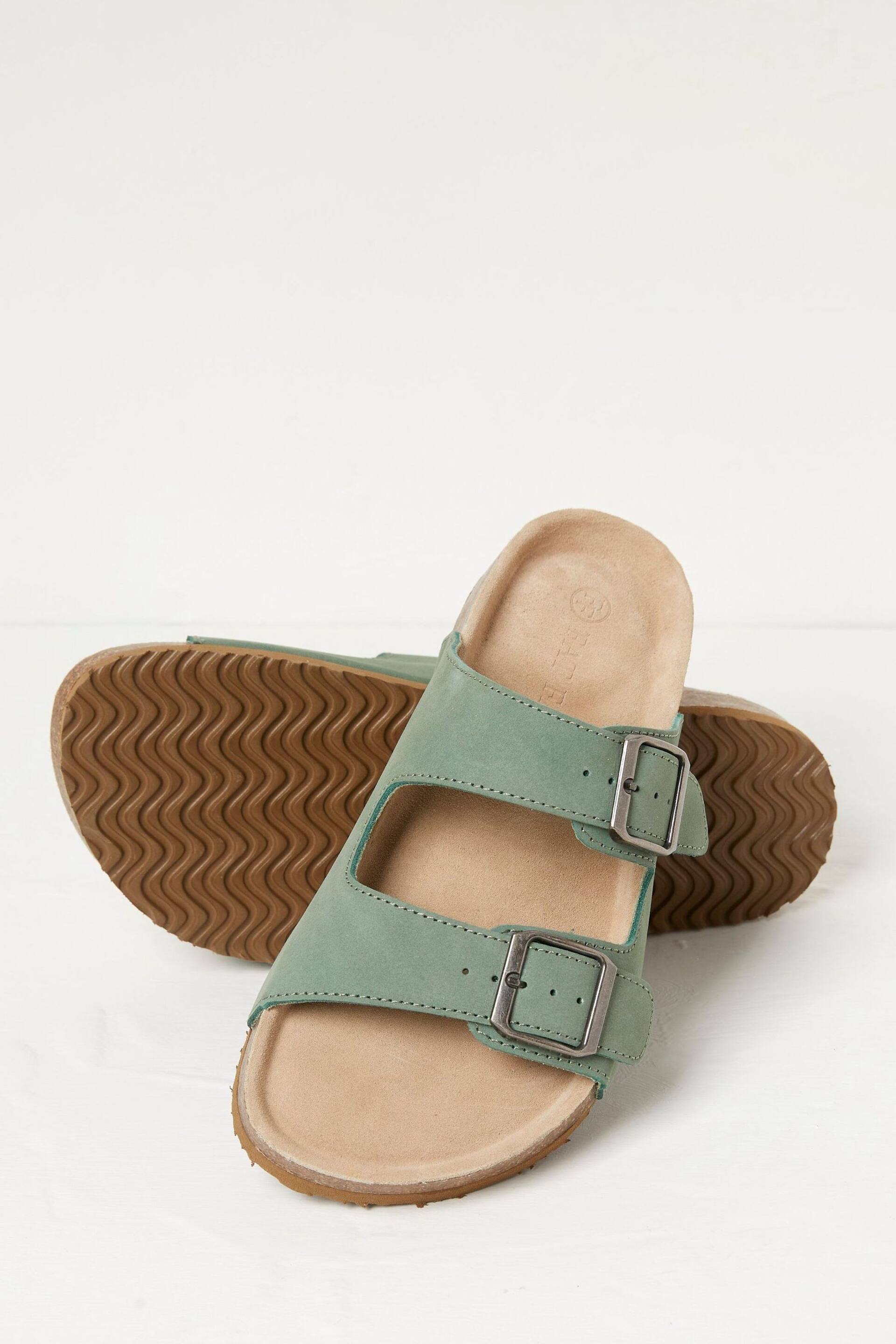 FatFace Green Meldon Footbed Sandals - Image 2 of 3