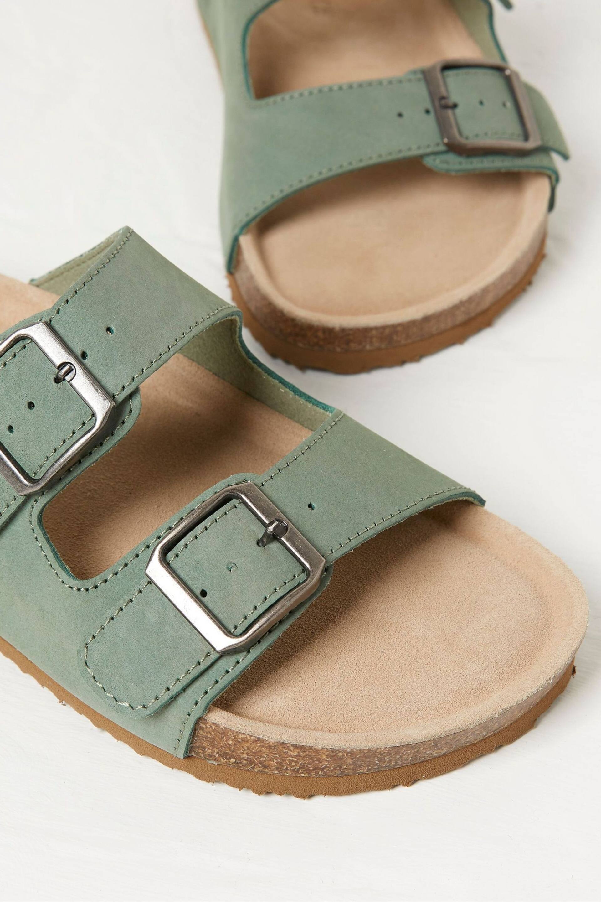 FatFace Green Meldon Footbed Sandals - Image 3 of 3