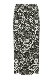 Yours Curve Black Floral Print Shirred Wide Leg Trousers - Image 5 of 5