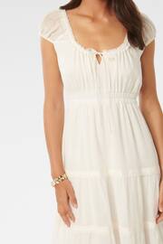 Forever New White Tuscany Trim Detail Midi Dress - Image 3 of 5