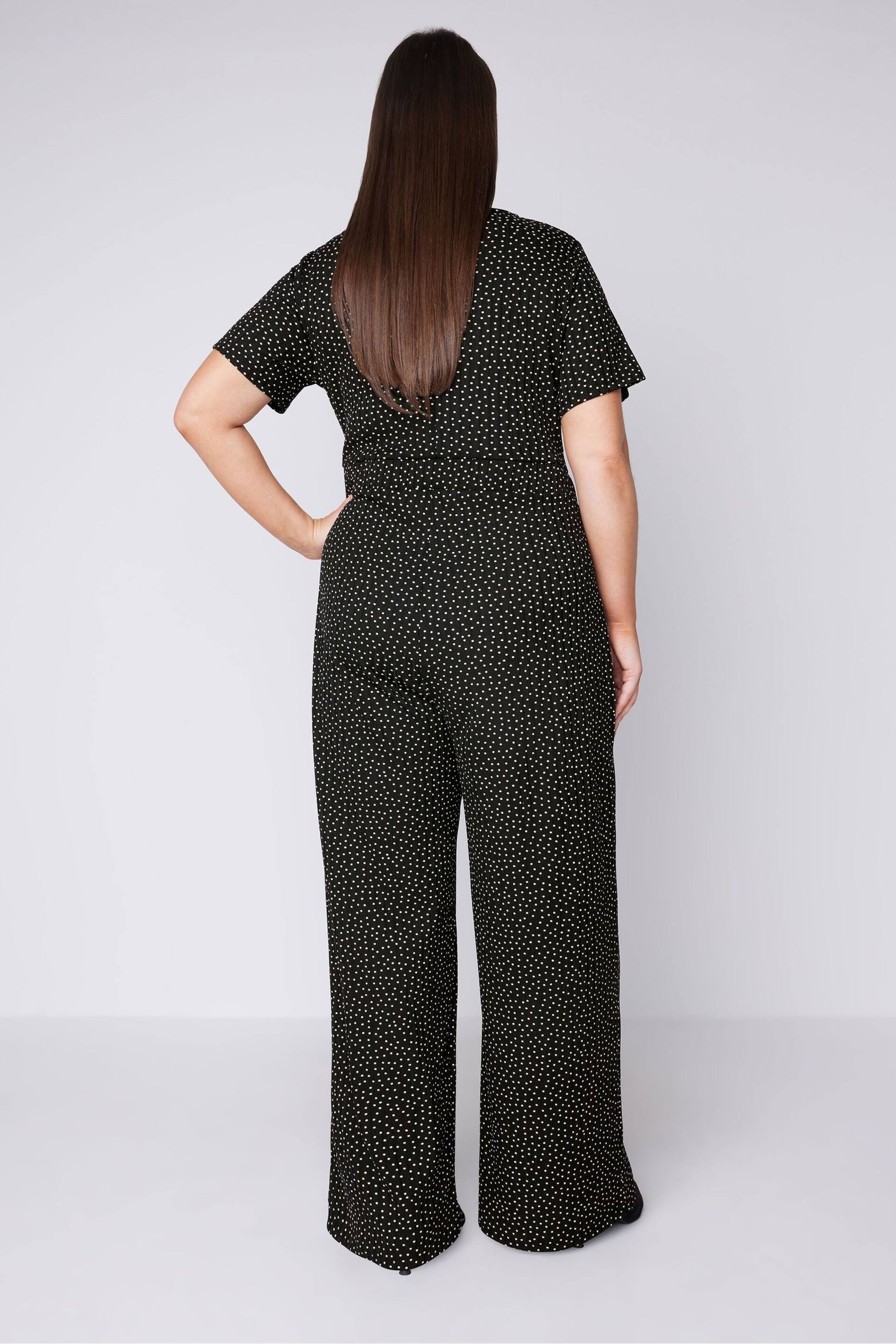 Evans Black Wrap Jumpsuit - Image 3 of 4