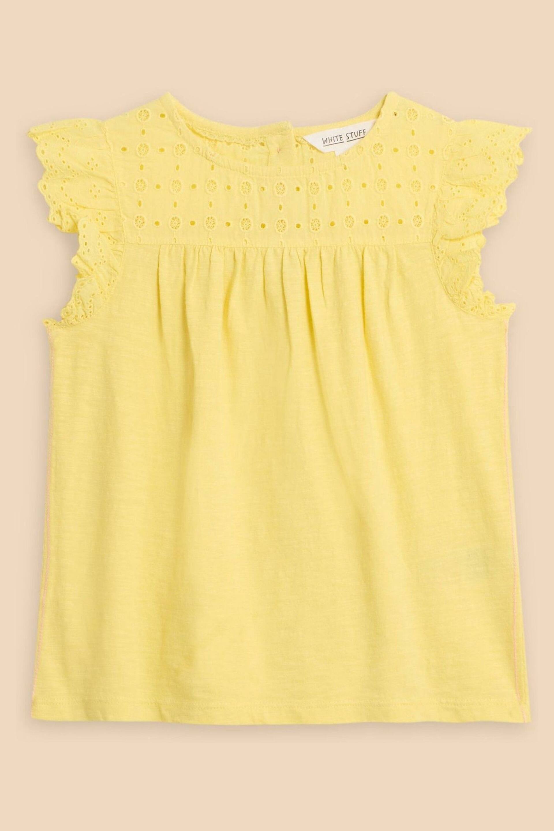 White Stuff Yellow Broderie Top - Image 1 of 3