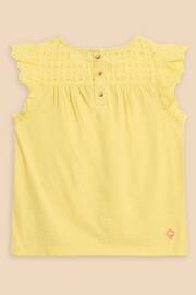 White Stuff Yellow Broderie Top - Image 2 of 3