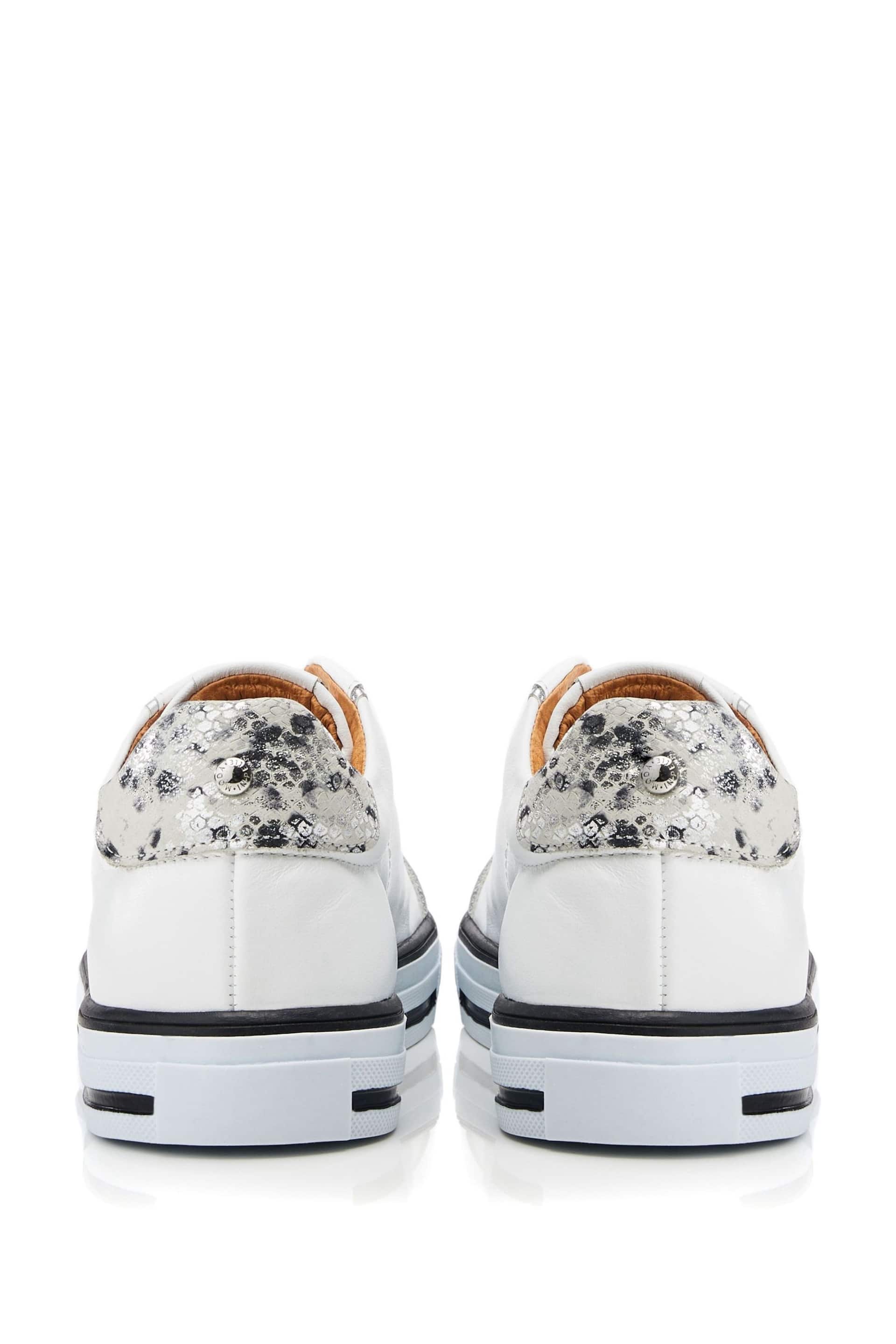 Moda in Pelle Bennii Elastic White Slip-Ons With Foxing Sole - Image 2 of 4