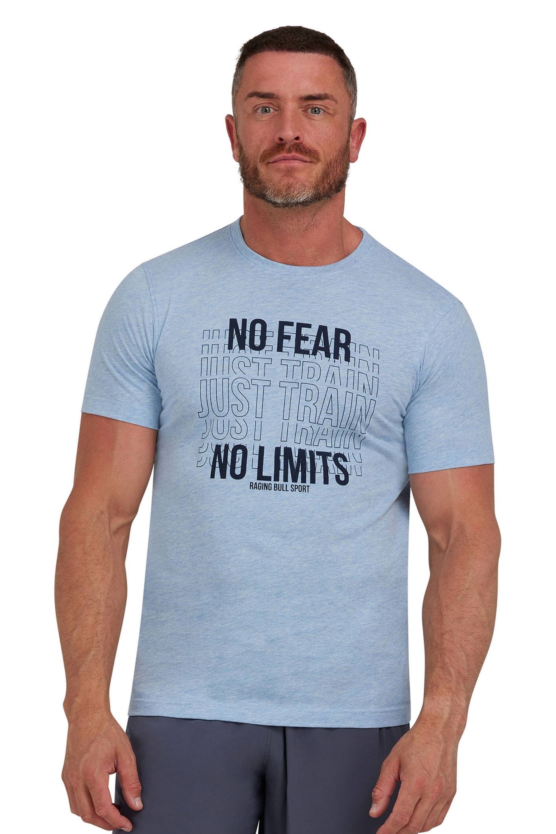 Raging Bull Blue No Fear Just Train T-Shirt - Image 1 of 6