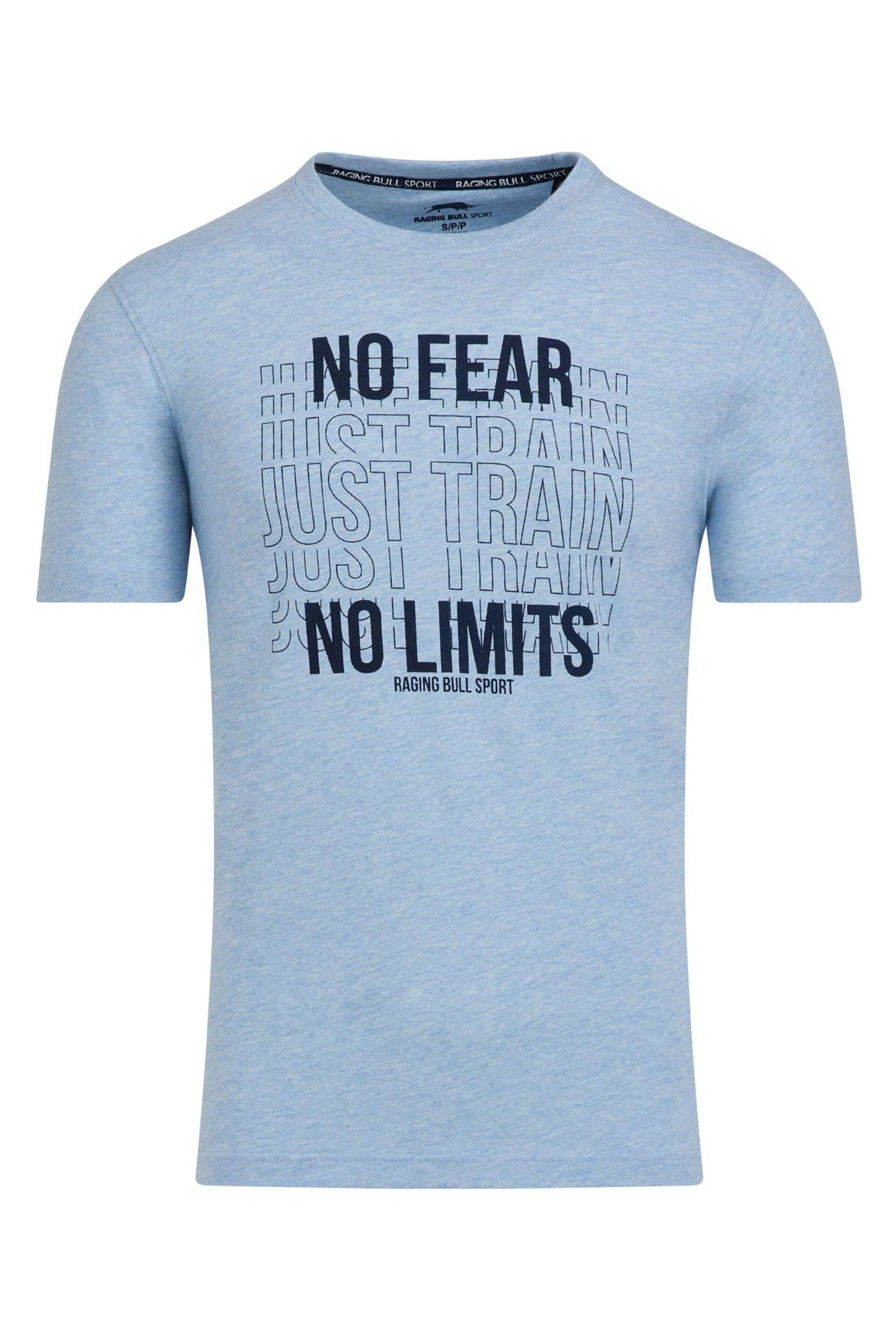 Raging Bull Blue No Fear Just Train T-Shirt - Image 6 of 6