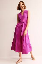 Boden Purple Naomi Notch Jersey Maxi Dress - Image 2 of 5