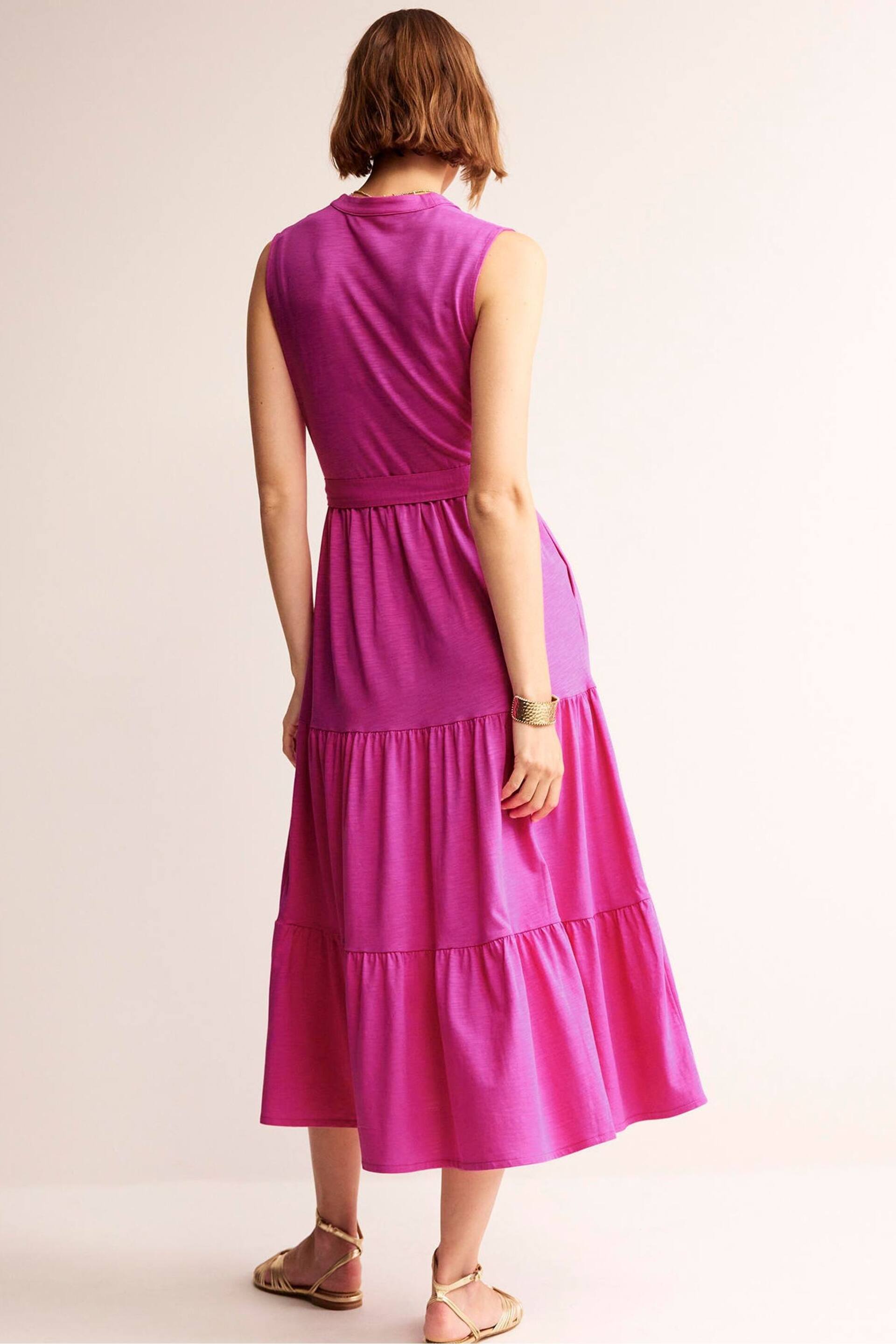 Boden Purple Naomi Notch Jersey Maxi Dress - Image 3 of 5