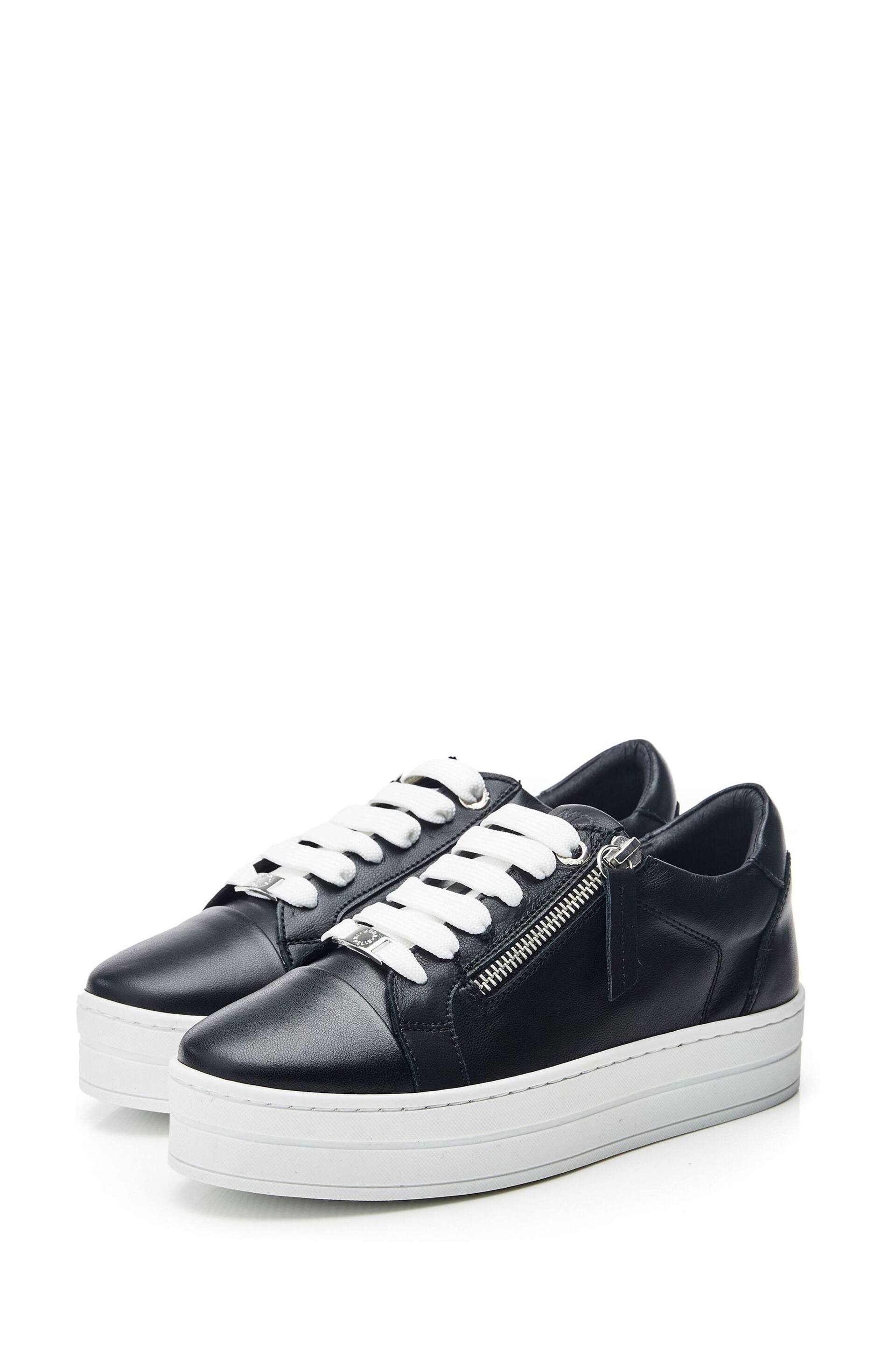 Moda In Pelle Abbiy Chunky Slab Sole Side Zip Lace Up Trainers - Image 2 of 4