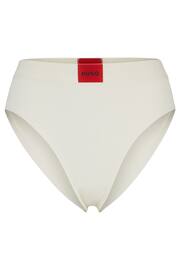 HUGO Natural High Waisted Stretch Cotton Boxers With Red Logo Label - Image 1 of 1