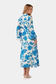 Forever New Blue Janie Printed Shirt Midi Dress - Image 4 of 4