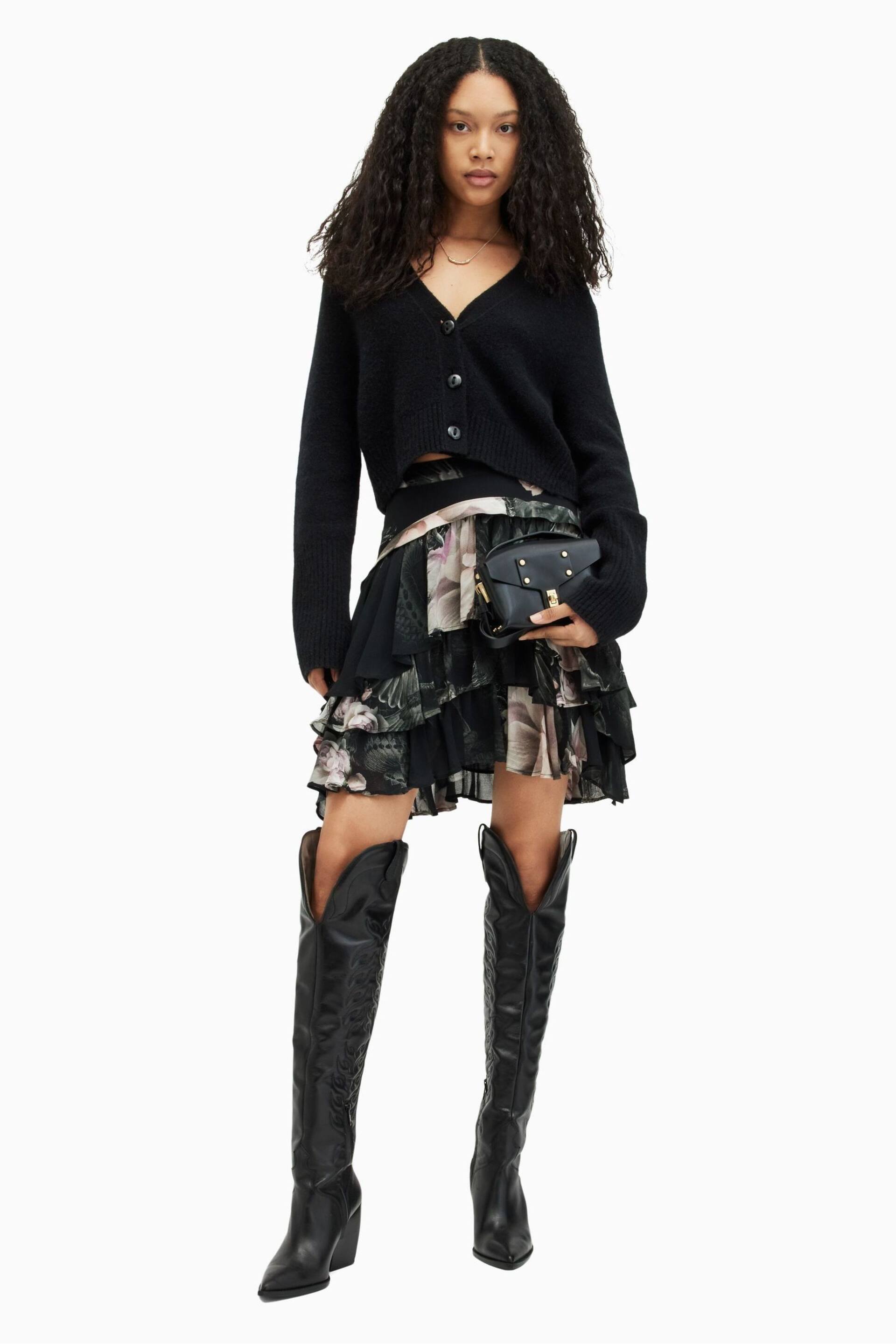 AllSaints Black Cavarly Valley Skirt - Image 4 of 6
