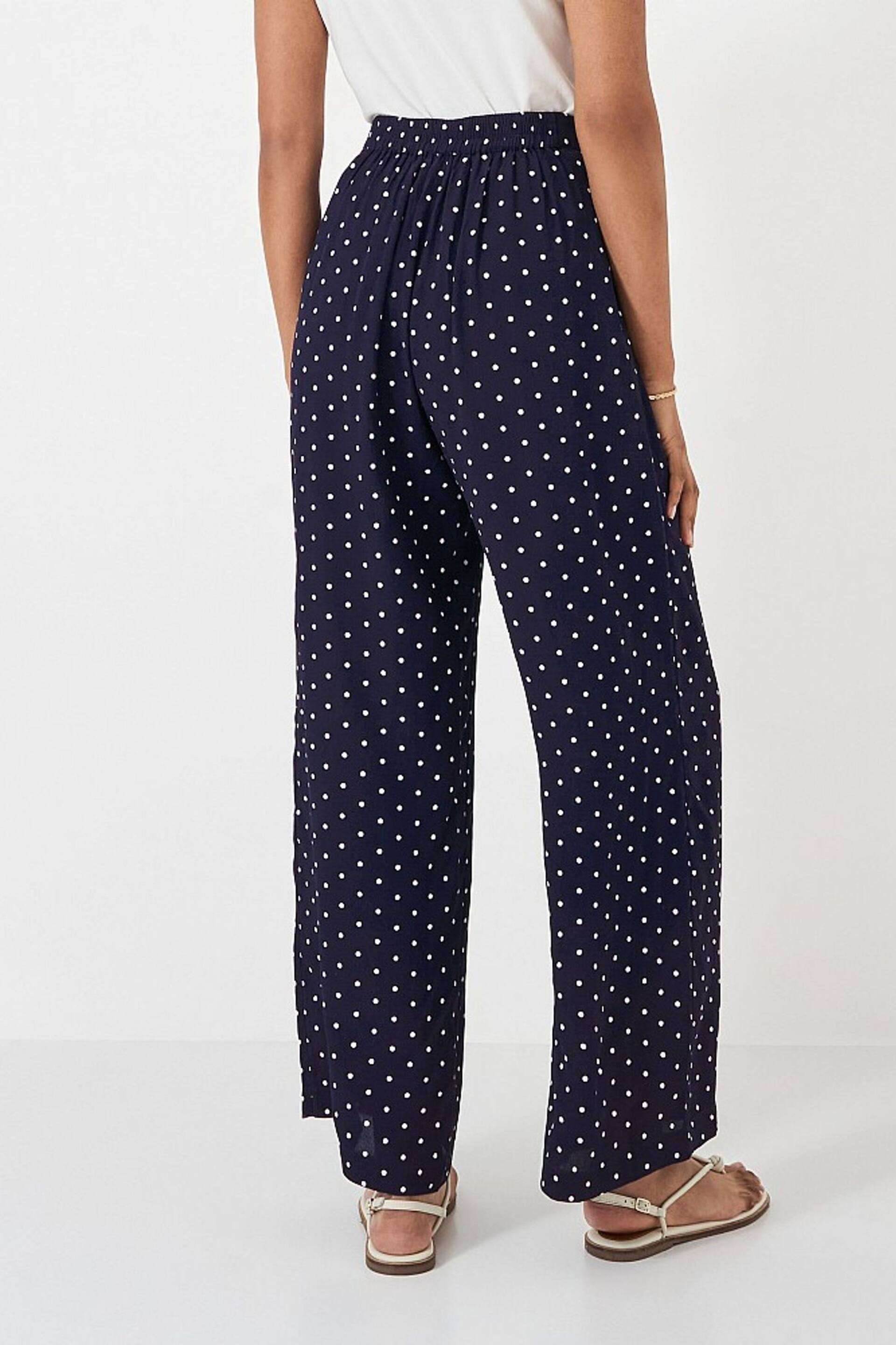 Crew Clothing Spot Print Wide Leg Trousers - Image 2 of 4