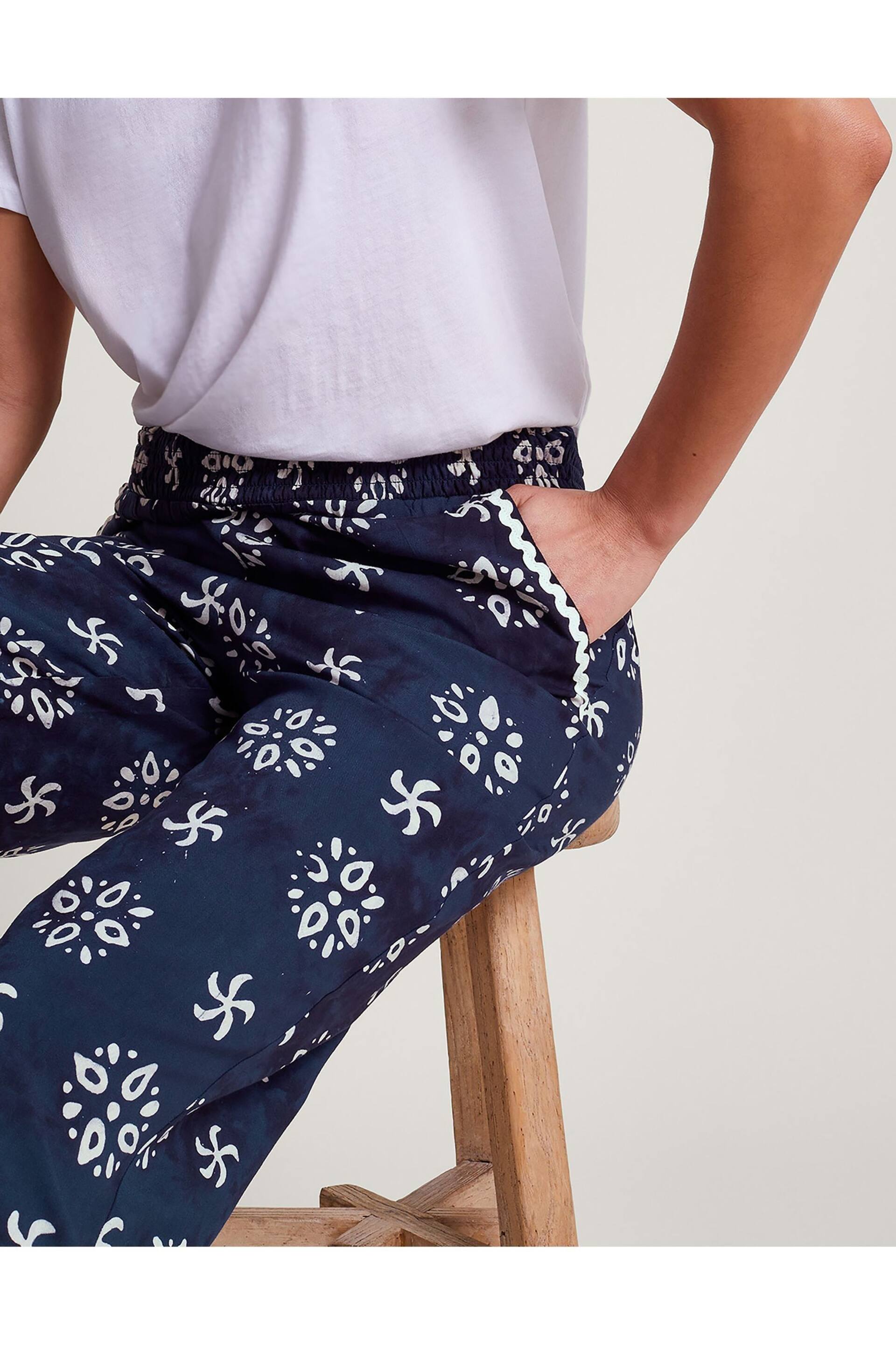 Monsoon Blue Loretta Batik Trousers - Image 2 of 4