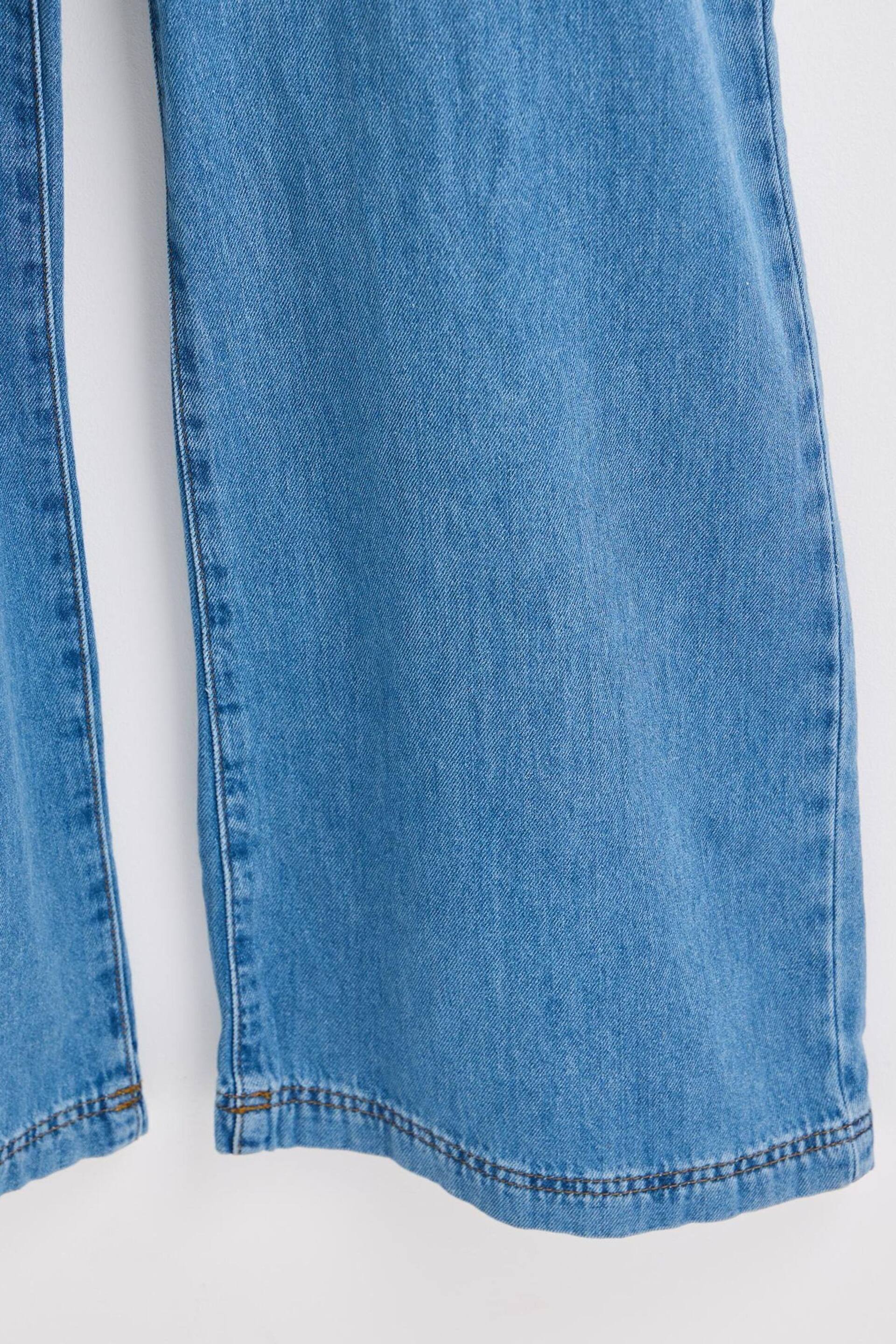 Oliver Bonas Blue Denim Puff Sleeve Jumpsuit - Image 9 of 9