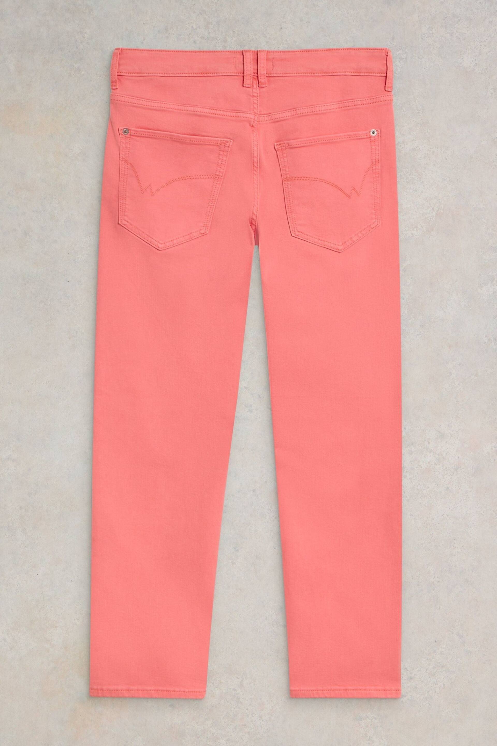 White Stuff Pink Blake Straight Crop Jeans - Image 6 of 7