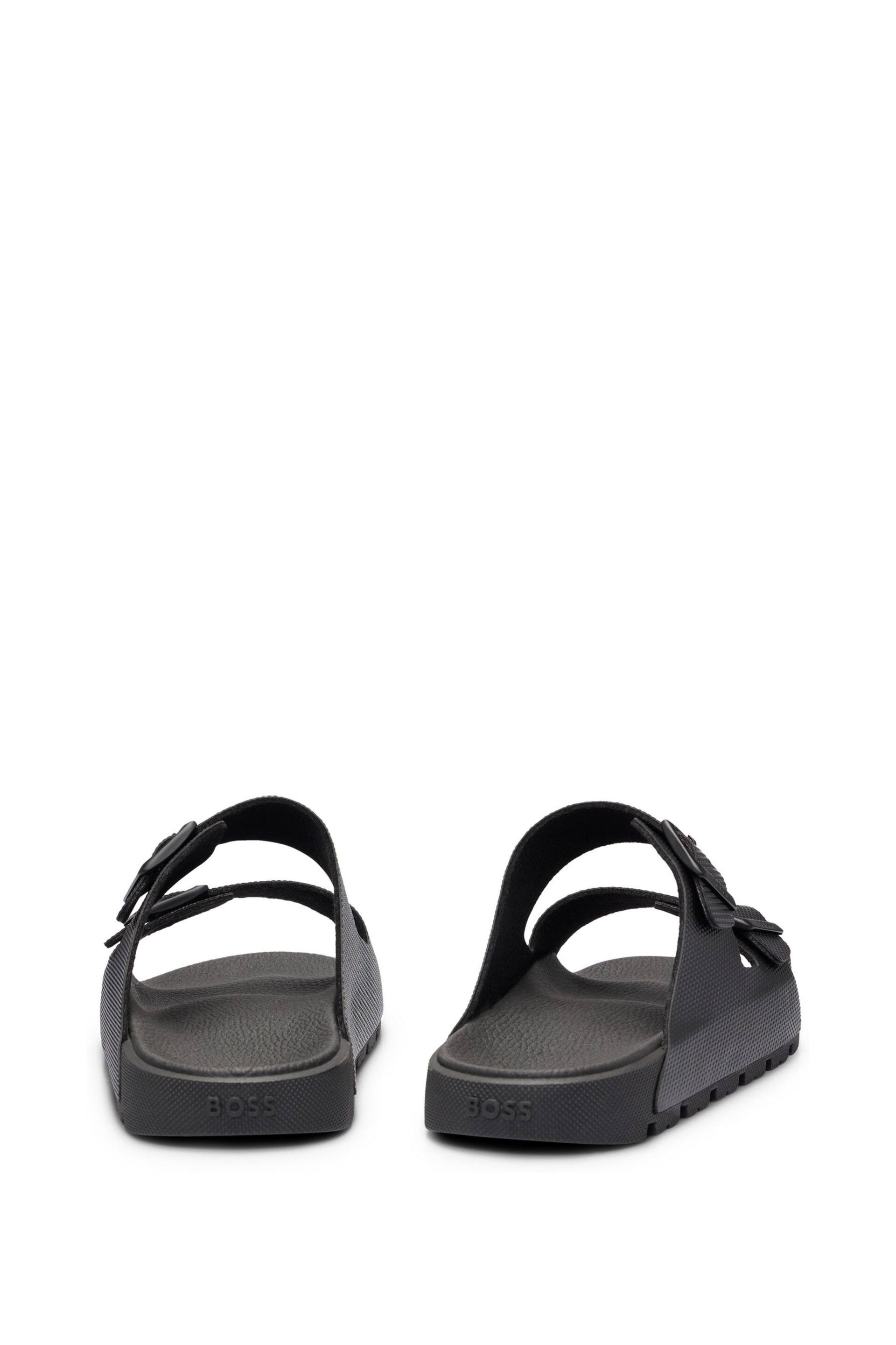 BOSS Black All-Gender Twin-Strap Sandals With Structured Uppers - Image 4 of 5