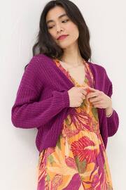 FatFace Red Anna Open Stitch Cardigan - Image 1 of 5