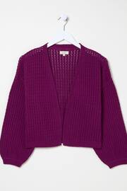 FatFace Red Anna Open Stitch Cardigan - Image 5 of 5