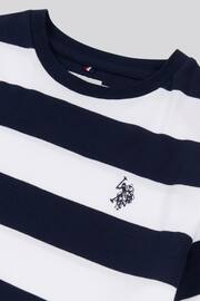 U.S. Polo Assn. Boys Blue Classic Stripe T-Shirt - Image 6 of 6
