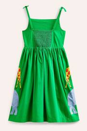 Boden Green Appliqué Animal Safari Cotton Dress - Image 2 of 3