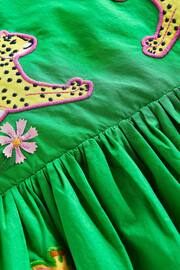 Boden Green Appliqué Animal Safari Cotton Dress - Image 3 of 3