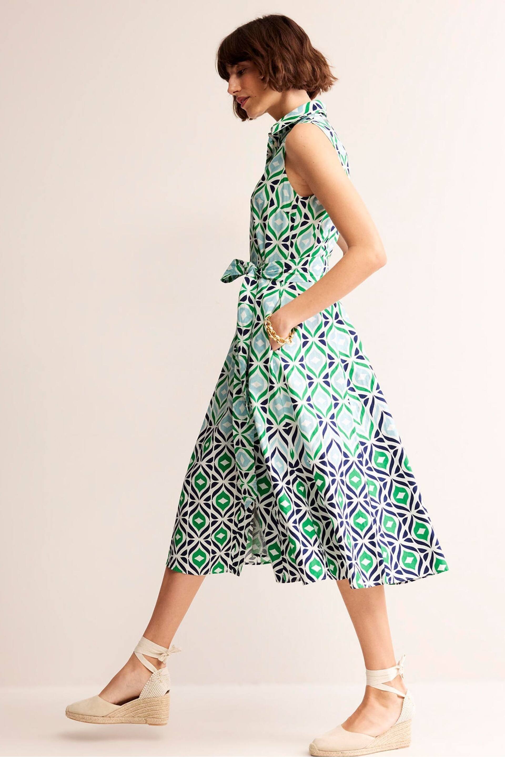 Boden Green Amy Sleeveless Shirt Dress - Image 4 of 5